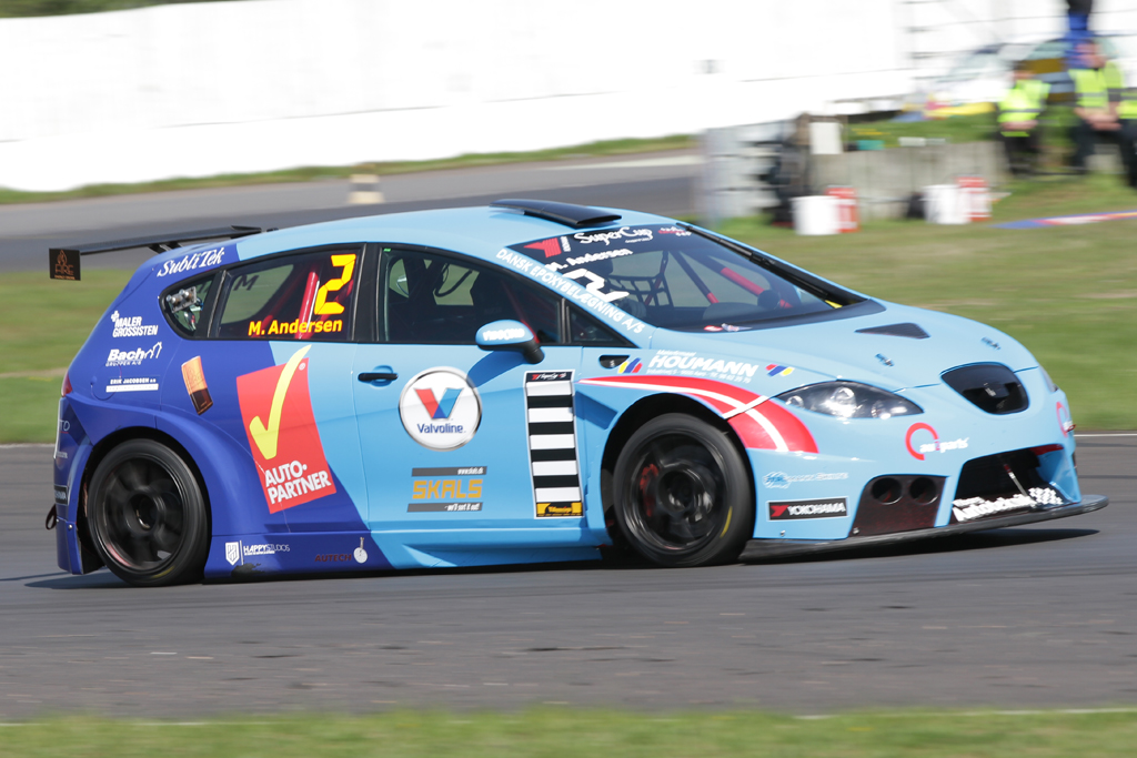 Martin Andersen hurtigst i sin SEAT Leon.
(Foto: Motorsporten.dk)